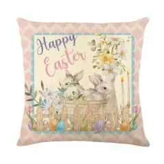 Easter Print Embrace Pillowcase Linen Living Room Headrest Cover - Jym2634 - View 1