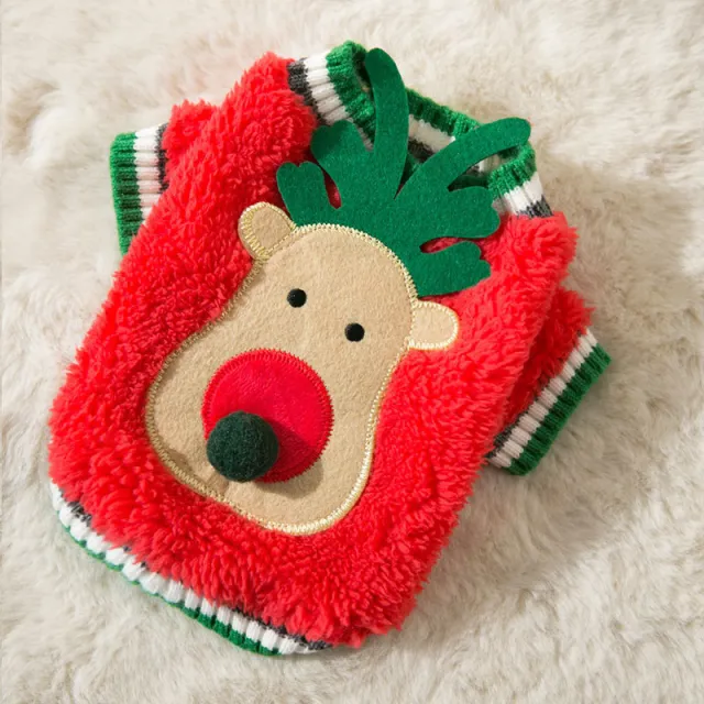Christmas Autumn And Winter Clothes Puppy Dog Clothes Red - Shop at LoveMi