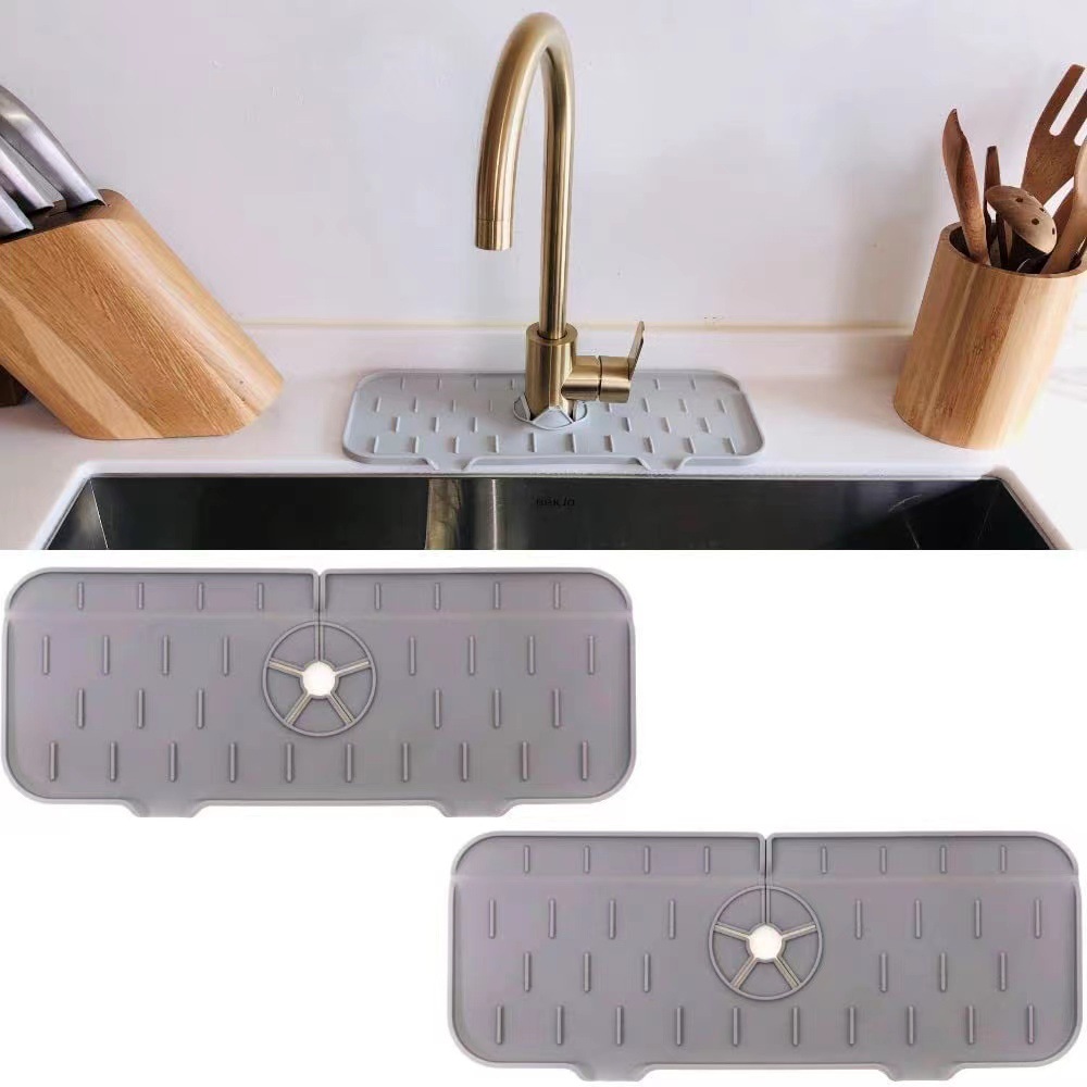 Kitchen Silicone Faucet Absorbent Mat Sink Splash Guard Silicone Faucet Splash - Picture 19 of 27