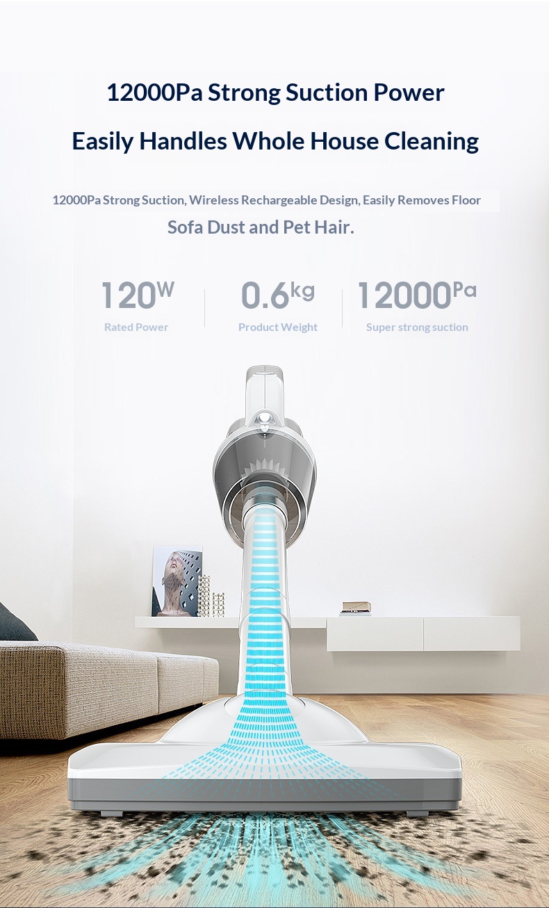 Multifunctional Cordless Handheld Vacuum Cleaner, Mini High Suction 2-in-1 Vacuum For Car & Home With Extension Tube 8