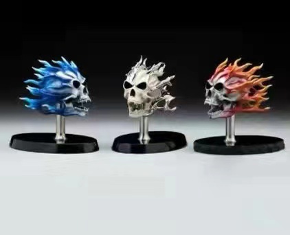 Glowing Flame Skull Resin Ornament Halloween (1color)
