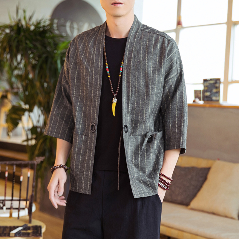 Title 6, Summer Cropped Sleeves Robe Men