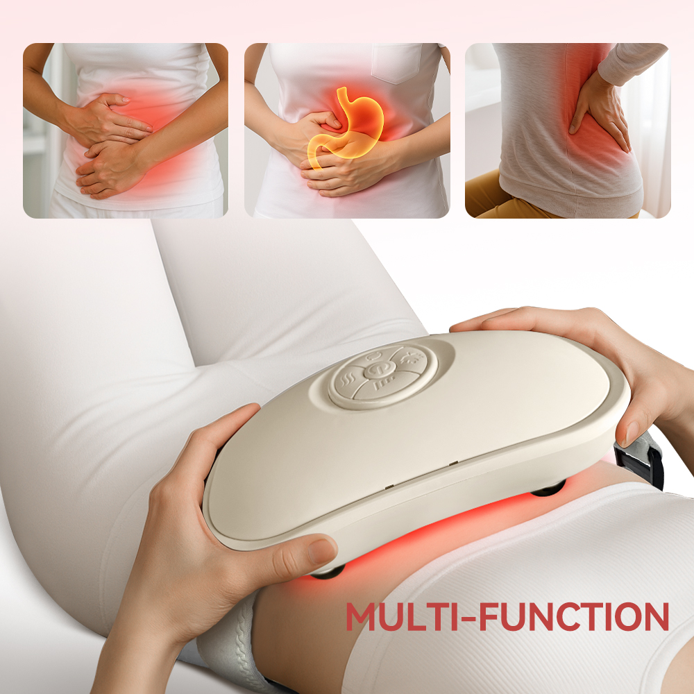 Smart Heating Massager  Human Hand Simulation Abdominal Massager  Red Light Heat Therapy Portable Home Use Ideal Gift Choice