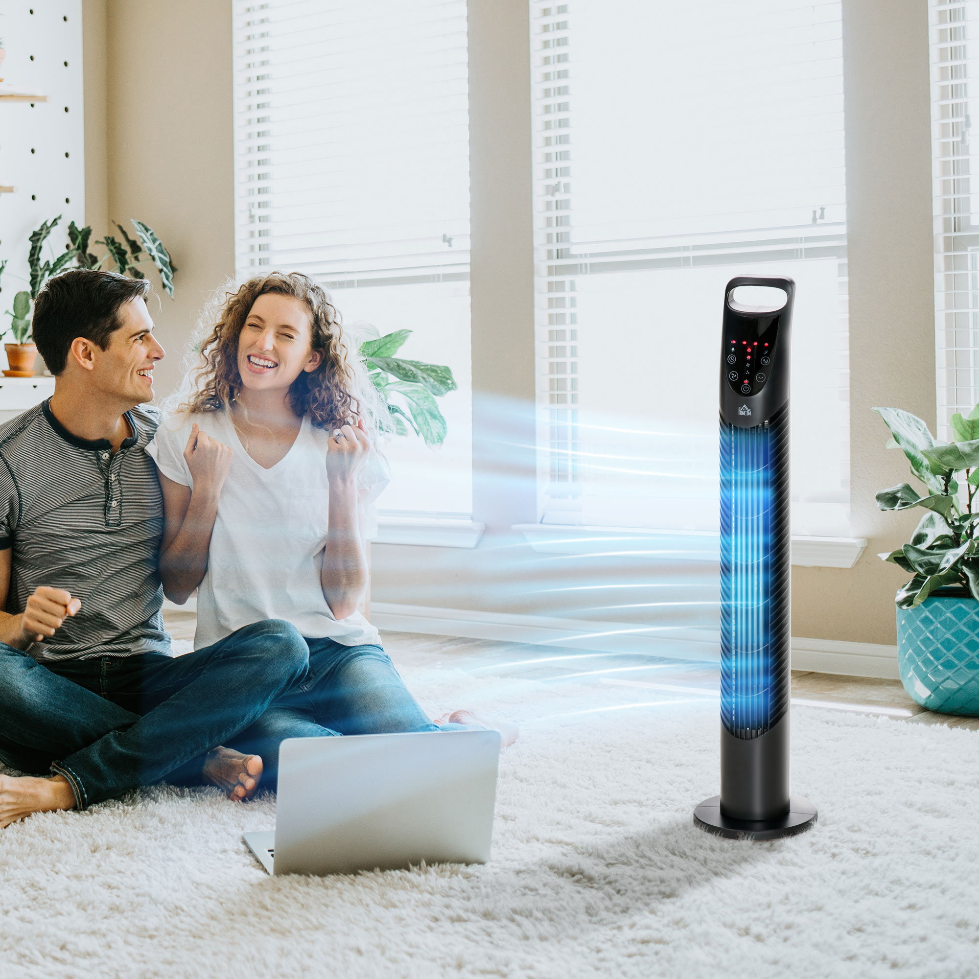 31 Oscillating Tower Fan With Remote Control, 7.5H Timer, 3 Speed 3 Modes, Electric Floor Standing Cooling Fan For Home Bedroom Office, BlackThis Product Is Prohibited From Sale On Amazon