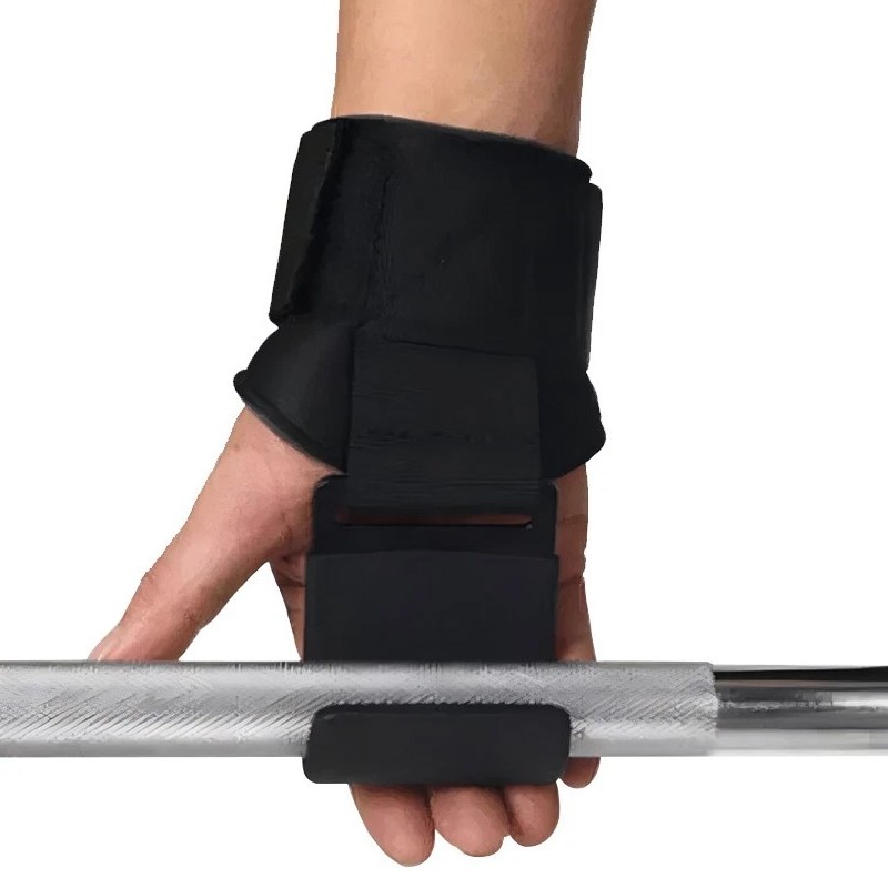 2Pcs Weight Lifting Hooks Gym Training Wrist Support Straps Bar Grips R