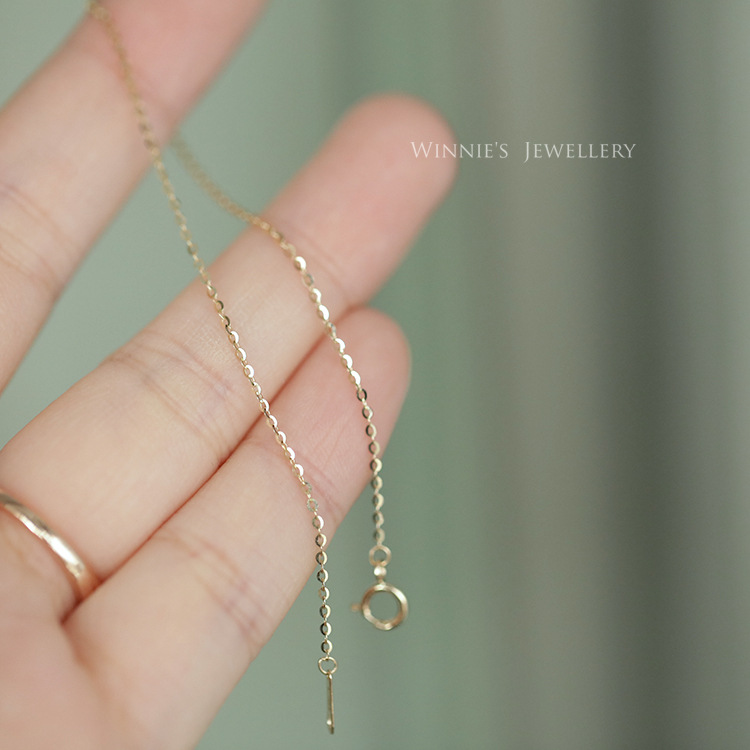 Women's Sterling Silver Gold-plated Bracelet Very Thin Bare Chain Simple Chain