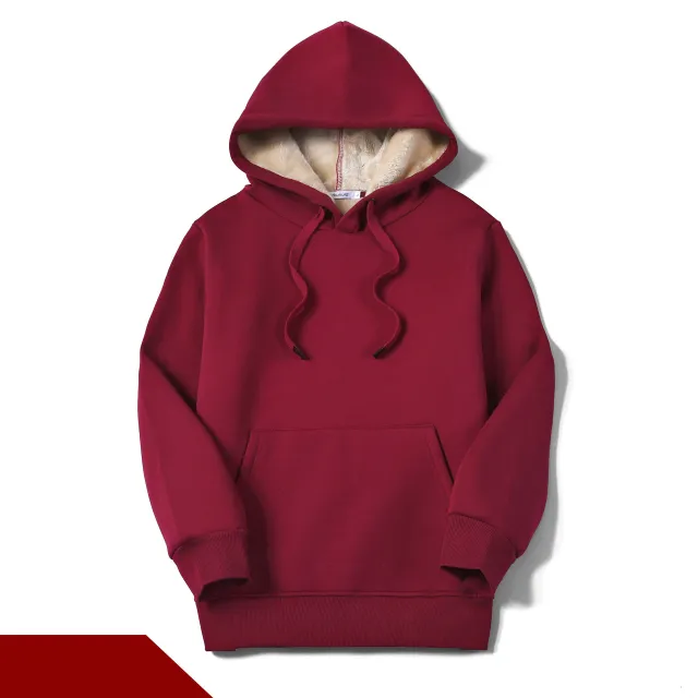 Ladies Fleece Winter Jacket Thick Plus Size Pullover Top Red - Shop at LoveMi