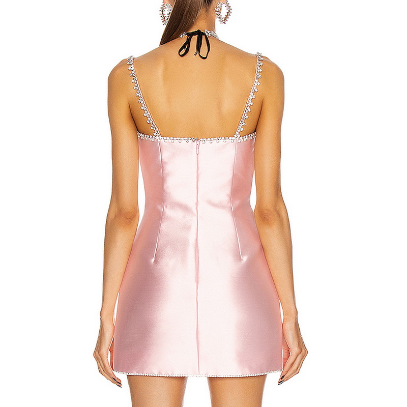 Light Luxury Sling Dress Heavy Industry Rhinestone Ladies