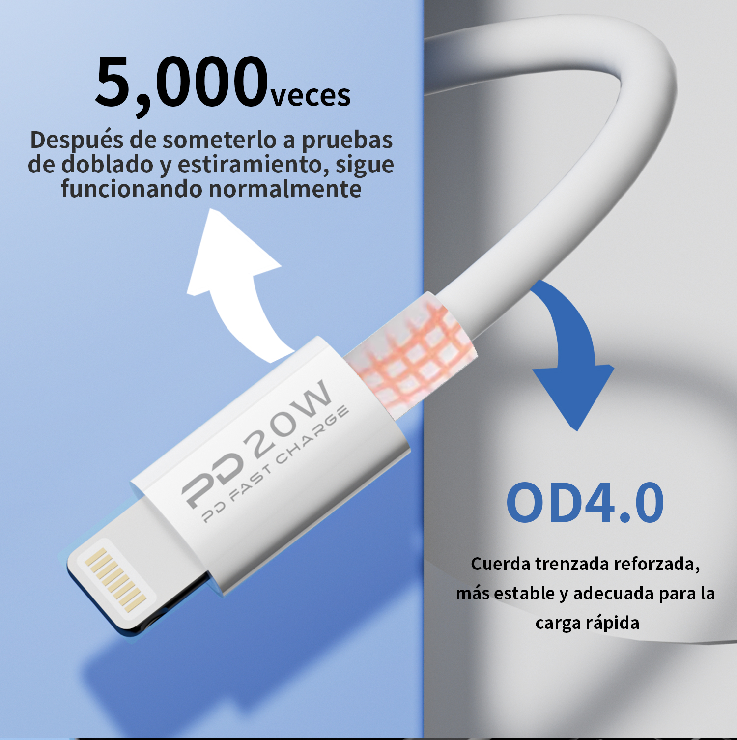 L705 USB-C To Lightning Cable PD 20W 1M White USB 3.0 UWINN