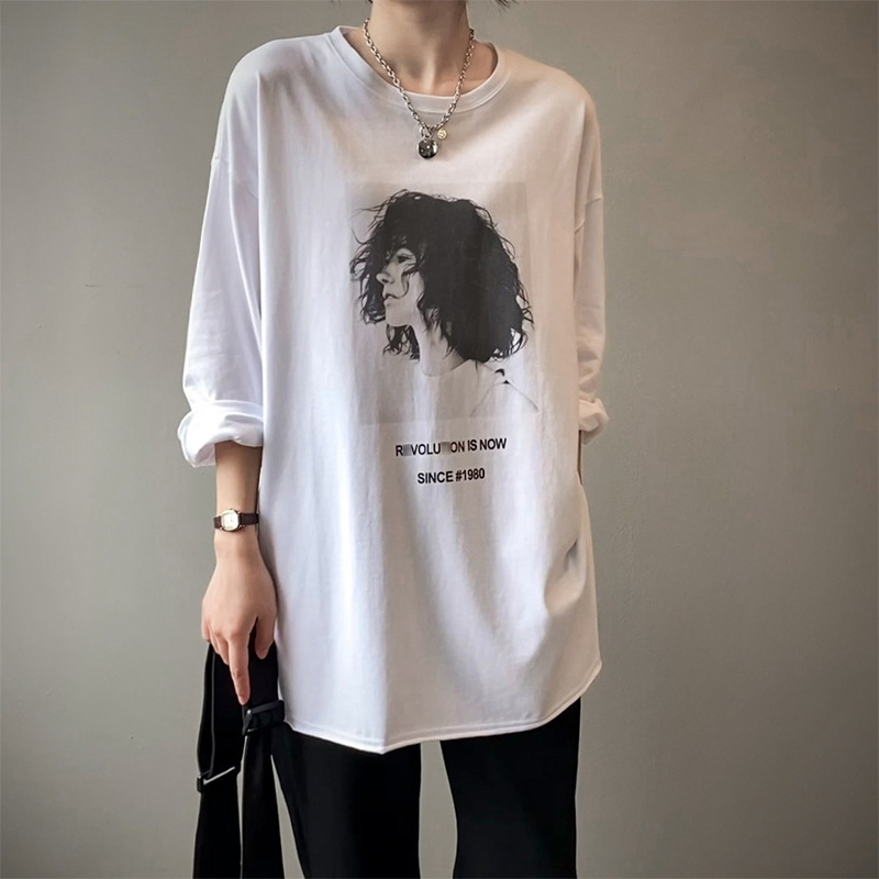 Title 3, Spring New Korean Style Lazy Style Loose Long-s...