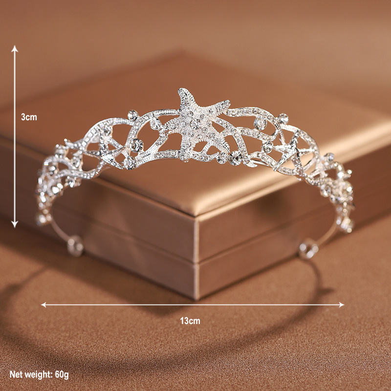 Title 6, Baroque Simple Elegant Crown Bridal Headdress F...