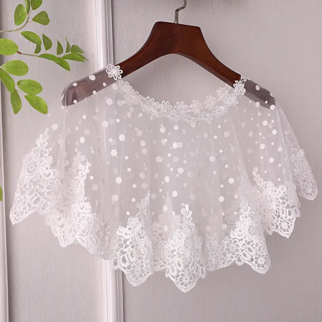 Women's Summer Thin Pullover Lace Shawl Blouse White4 - Shop at LoveMi