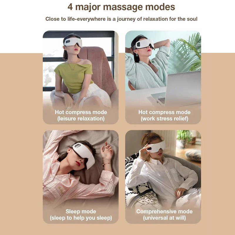 Smart Electric Eye Massager Compress Vibration Therapy Relax Massage — image 10