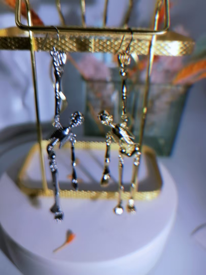 Gothic Skeleton Dangle Earrings