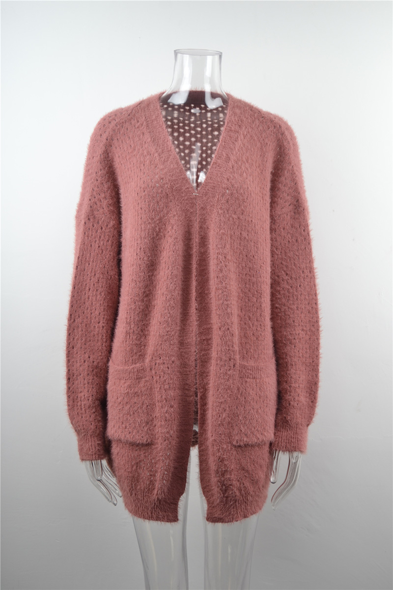 Title 2, Plush Cardigan with Pockets Solid Color Sweater...