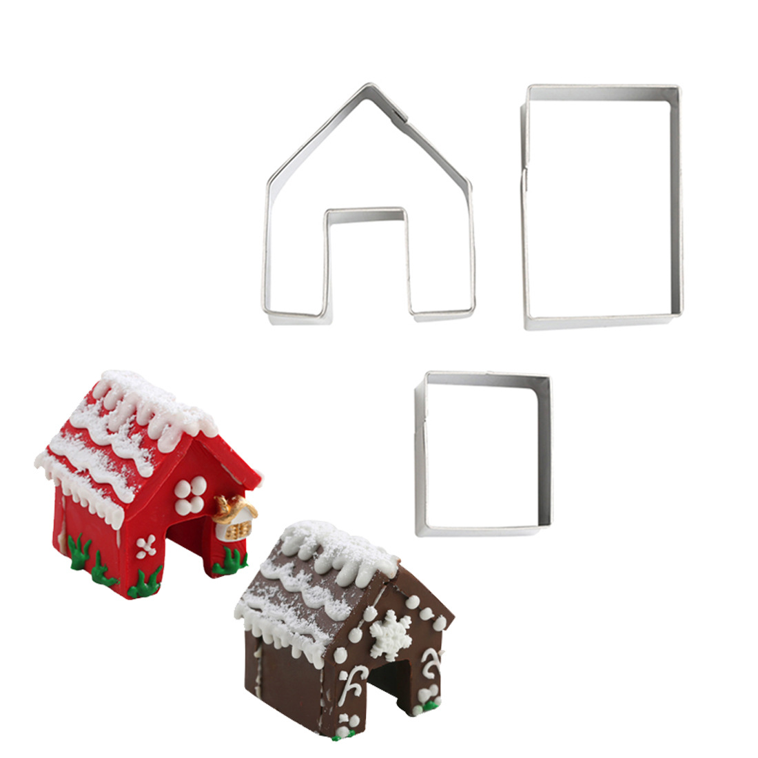 Christmas Mini House Stainless Steel Mould