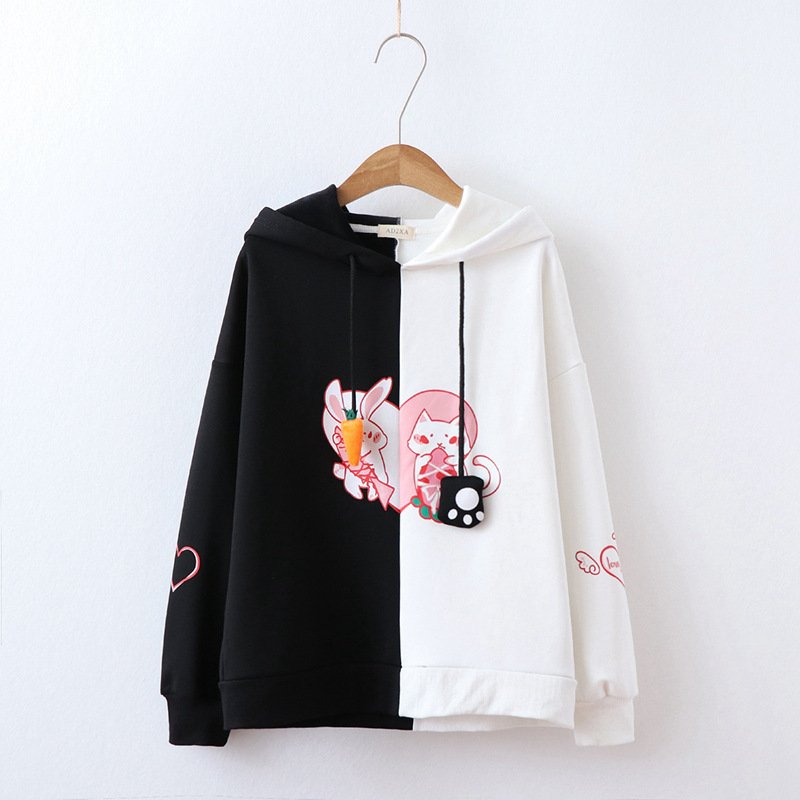 Title 2, Sweet and versatile love rabbit hair Hoodie