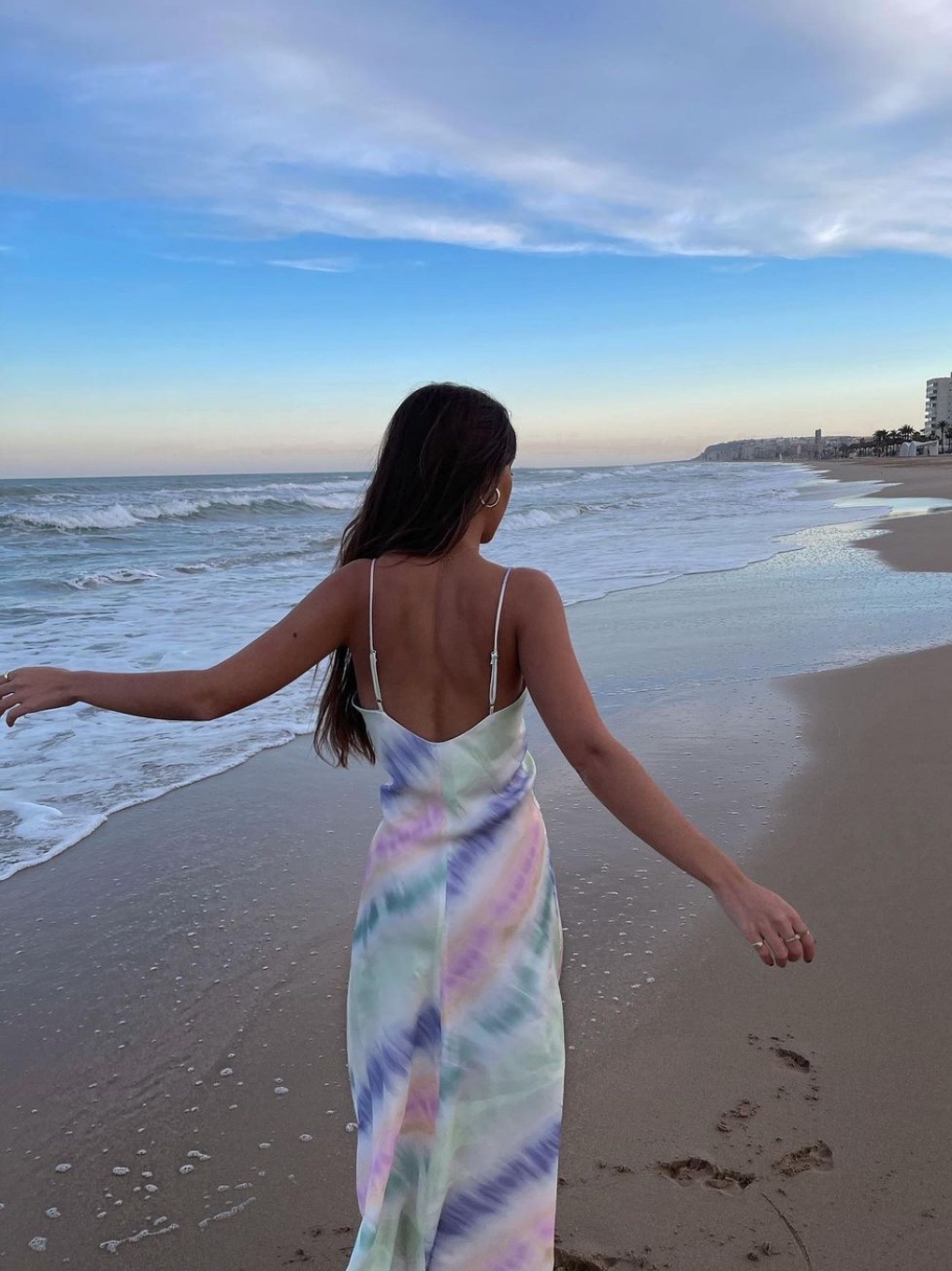 Tie-dye Elegant Beach Long Skirt Niche Light Luxury