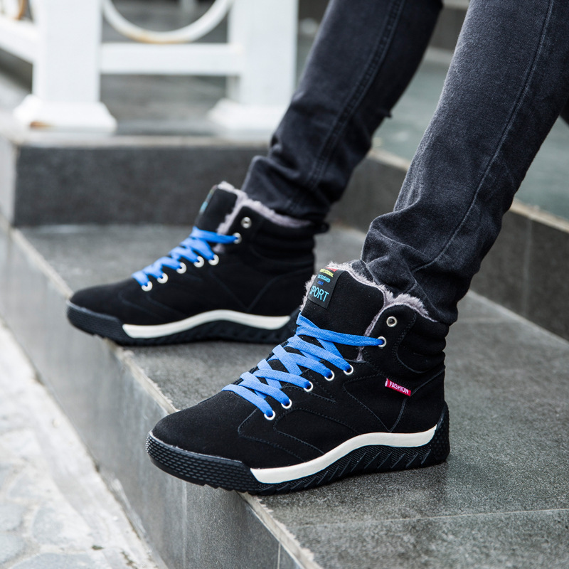 Title 4, High-top warm and fleece cotton shoes