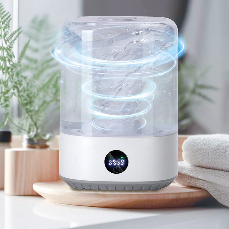 Portable Mini Washing Machine USB Rechargeable Cordless Washer For Underwear, Socks, Baby Clothes, 4L Capacity With Digital Control, Quiet & Efficient For Apartment, Dorm, Travel, Camping & R