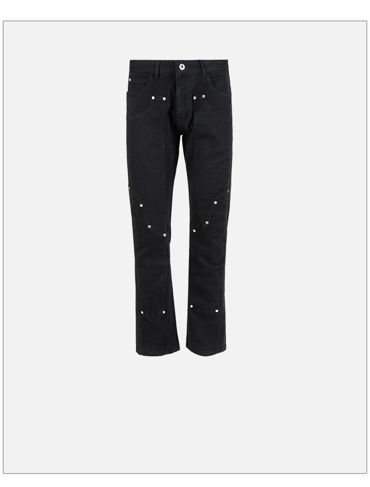 Title 7, Unisex Black And White High Street Jeans