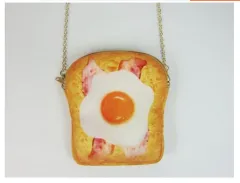 Women's Toast Chain Mini Tote Bag - Poached Eggs With Bacon - View 1