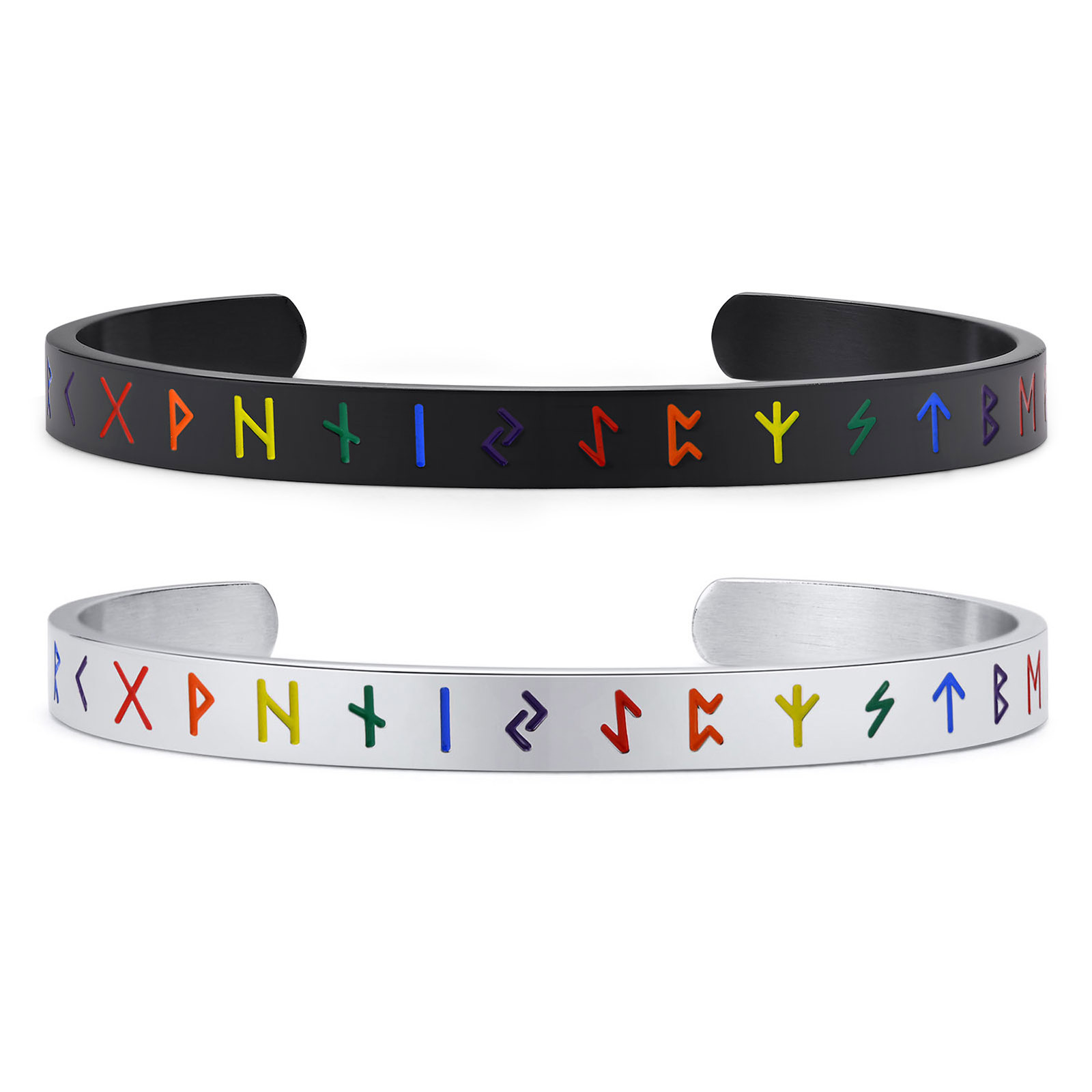 Ladies Fashion Titanium Steel Rainbow Jewelry