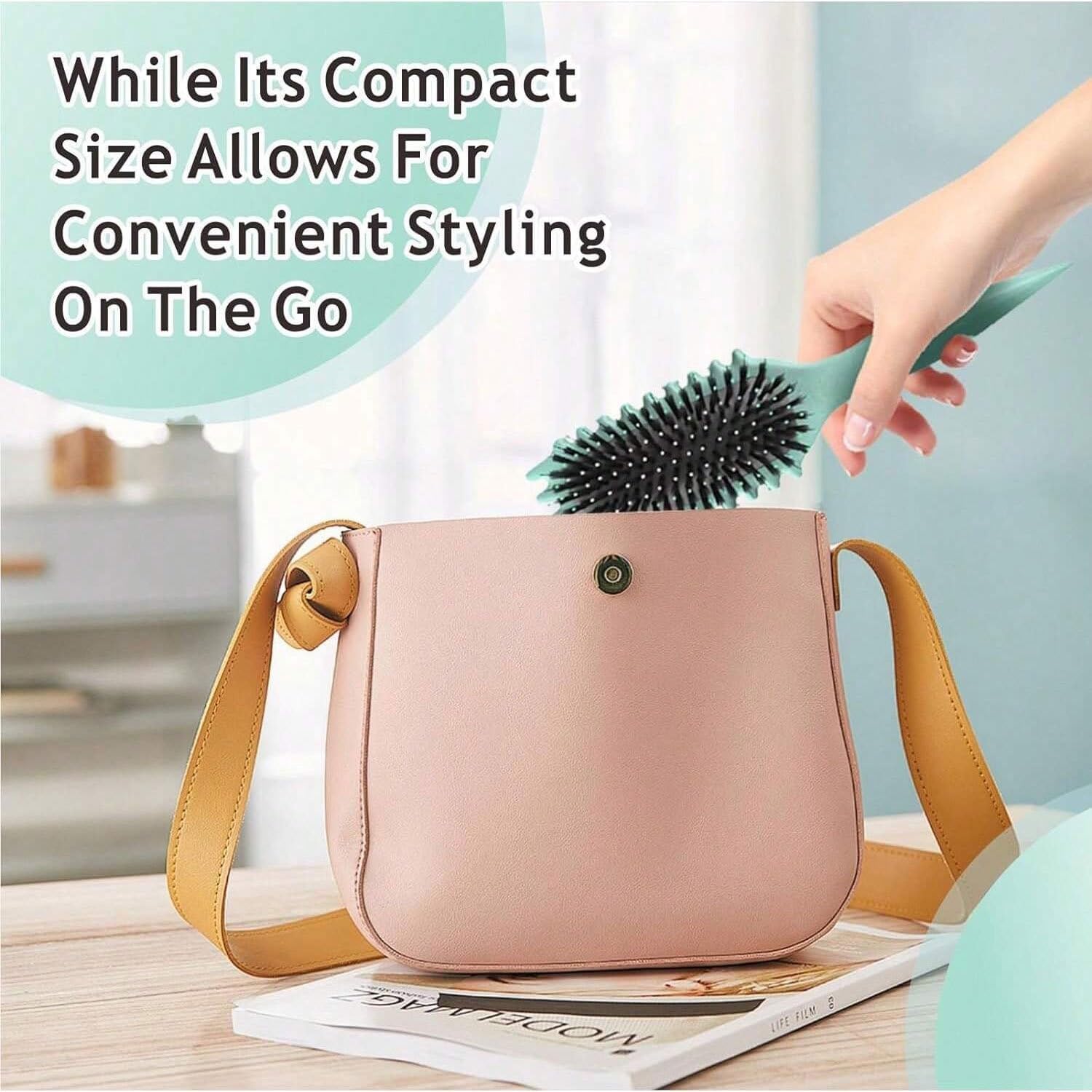 Curl Defining Hair Brush, 2025  Boar Bristle Styling Brush For Curly Hair, Shaping & Defining Curls For Women 3