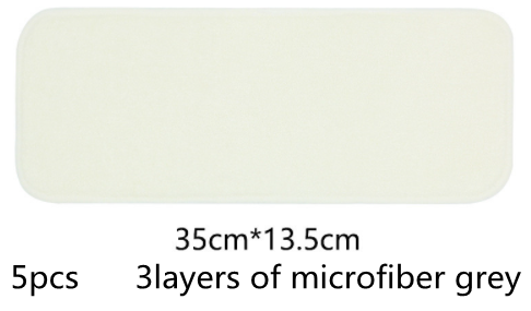 3layers of microfiber white