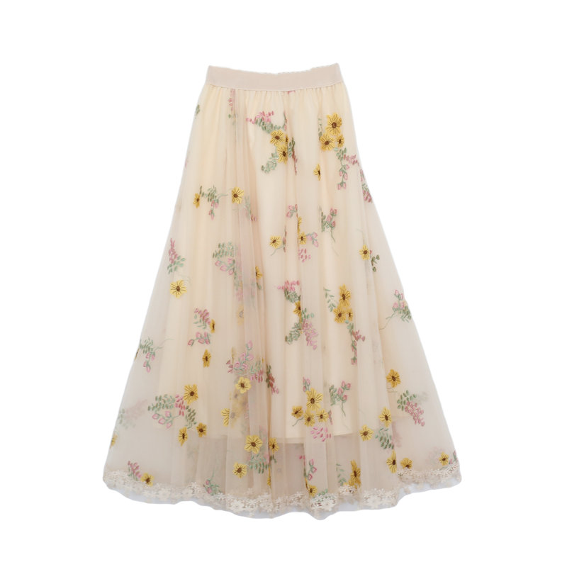 Women's Fashion Lace Mesh Half-body Skirt