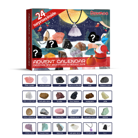 Kids Gemstone Advent Calendar – 24 Mineral Surprises