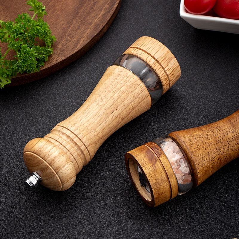 Title 3, Rubber Wood Manual Pepper Grinder