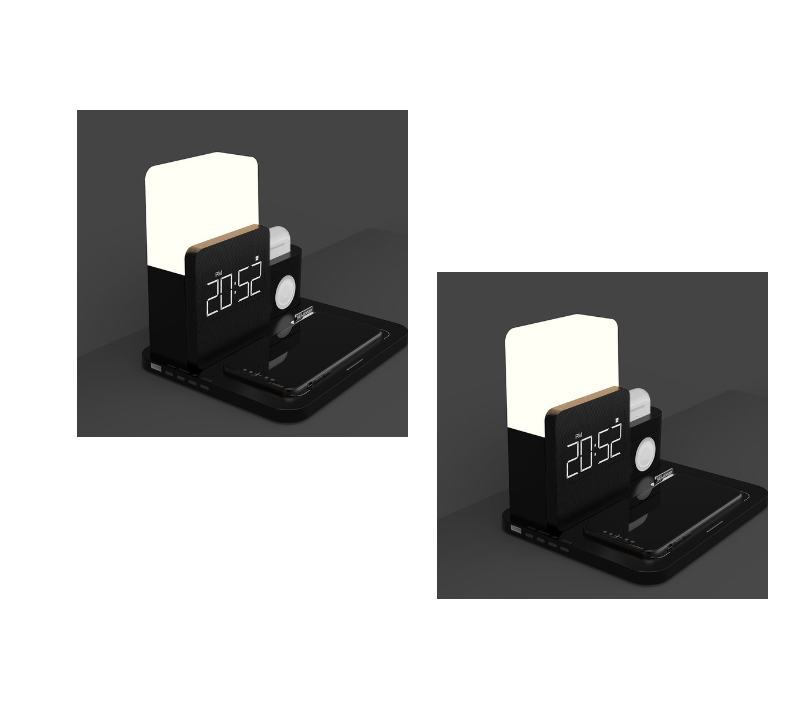 Digital LED Alarm Clock Night Light Magnetic Wireless Charger - Image 8
