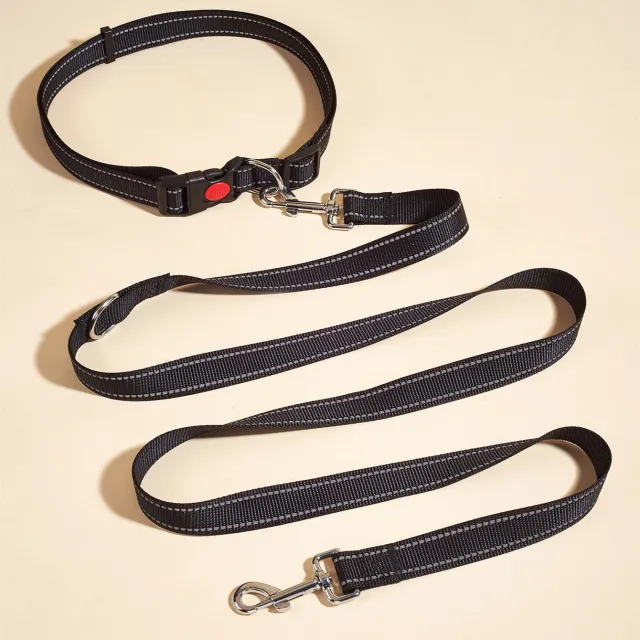 Pet Shoulder Type Traction Rope Frees Both Hands Black - Shop at LoveMi