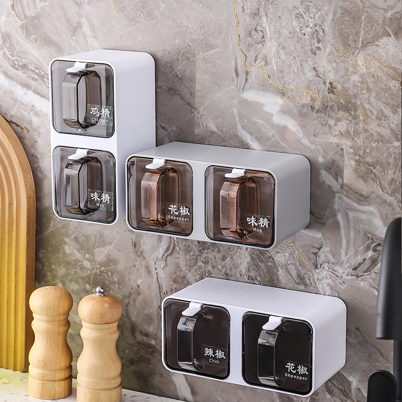 Title 4, Wall-mounted Punch-free Adjustable Seasoning Box