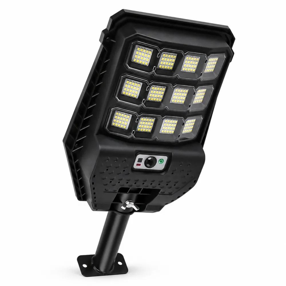 Solar Powered Motion Sensor Outdoor Light W7207 3 Black For Garden Yard Street Wall LED