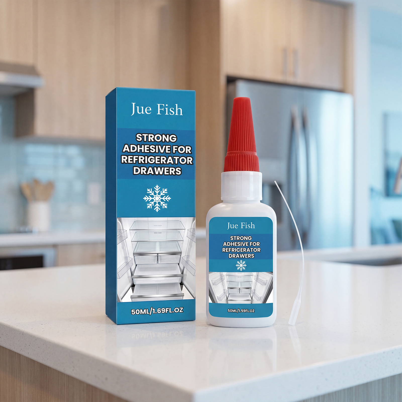 Refrigerator Drawer Strong Adhesive 50ml-box, Convenient And Nail Free, Firmly Adheres To Various Accessories And Components Inside The Refrigerator