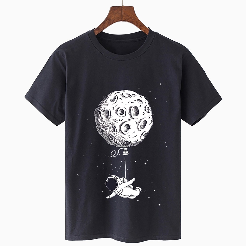 Title 2, Round Neck Short Sleeve Starry Print Oversized ...