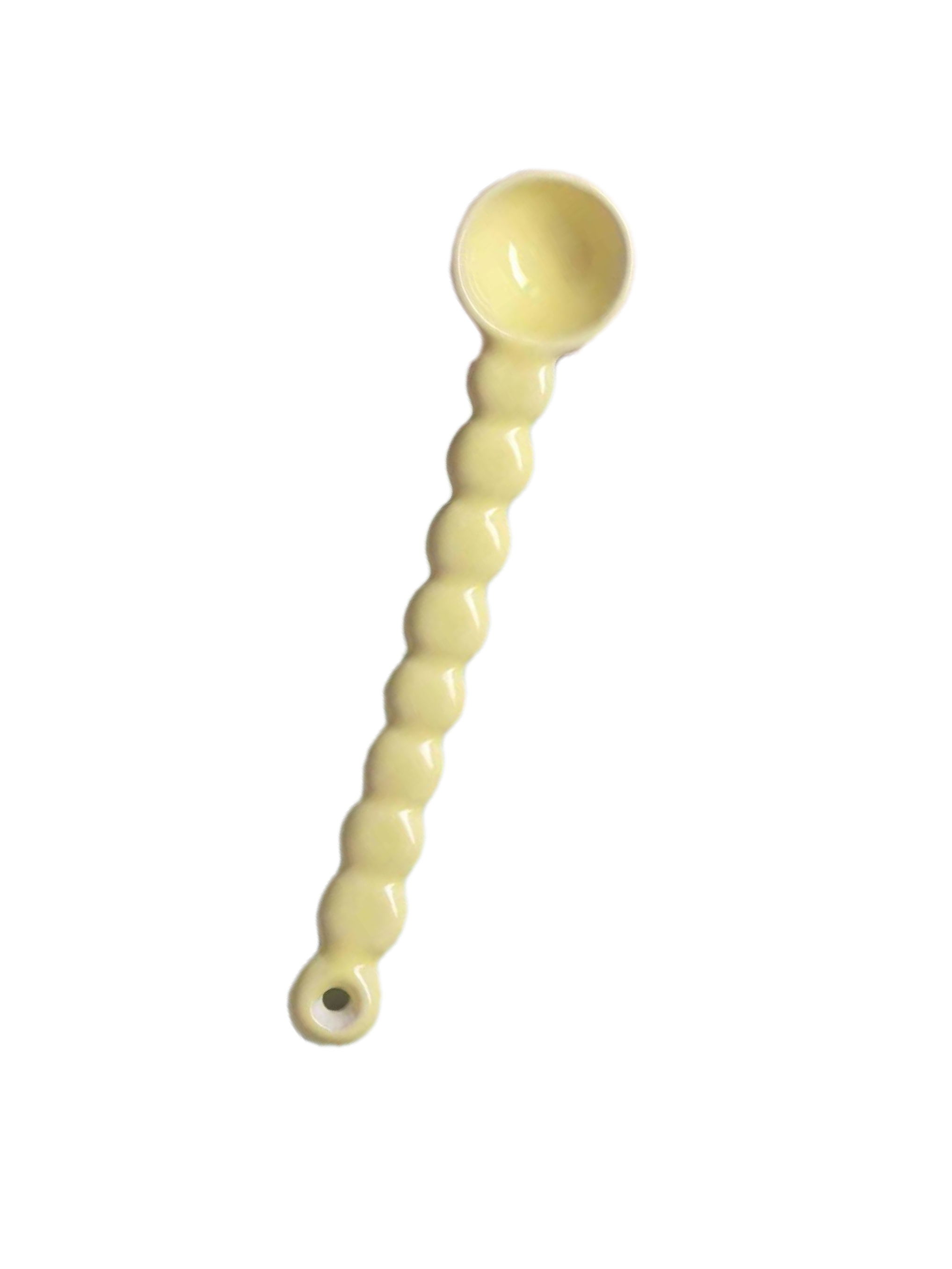 Title 7, Japanese Style Long Handle Bead Spoon Ceramic C...