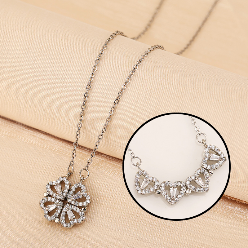 Convertible 2-1 Four-leaf Clover Necklace, Anniversary Birthday Mothers Day Gift - Picture 15 of 15