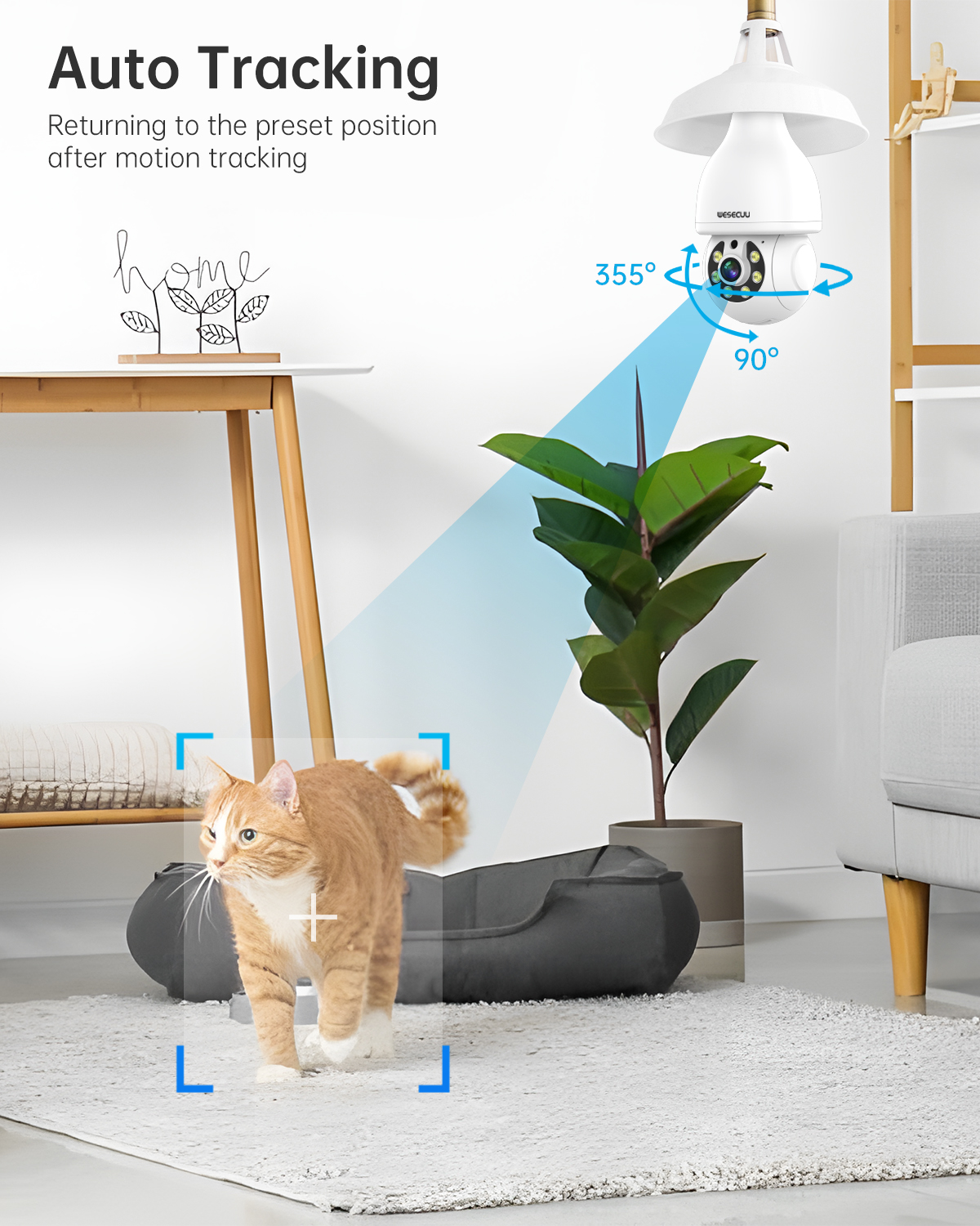 1080p Ptz E27 Socket Bulb Camera 360 Degree Cmos Sensor Network Camera Cctv Security Light Bulb Camera