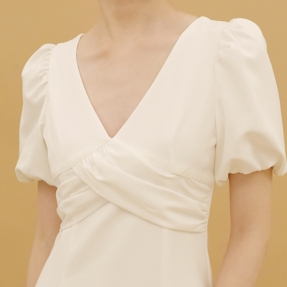 Pleated V-Neck Dress, picture 5 of 5