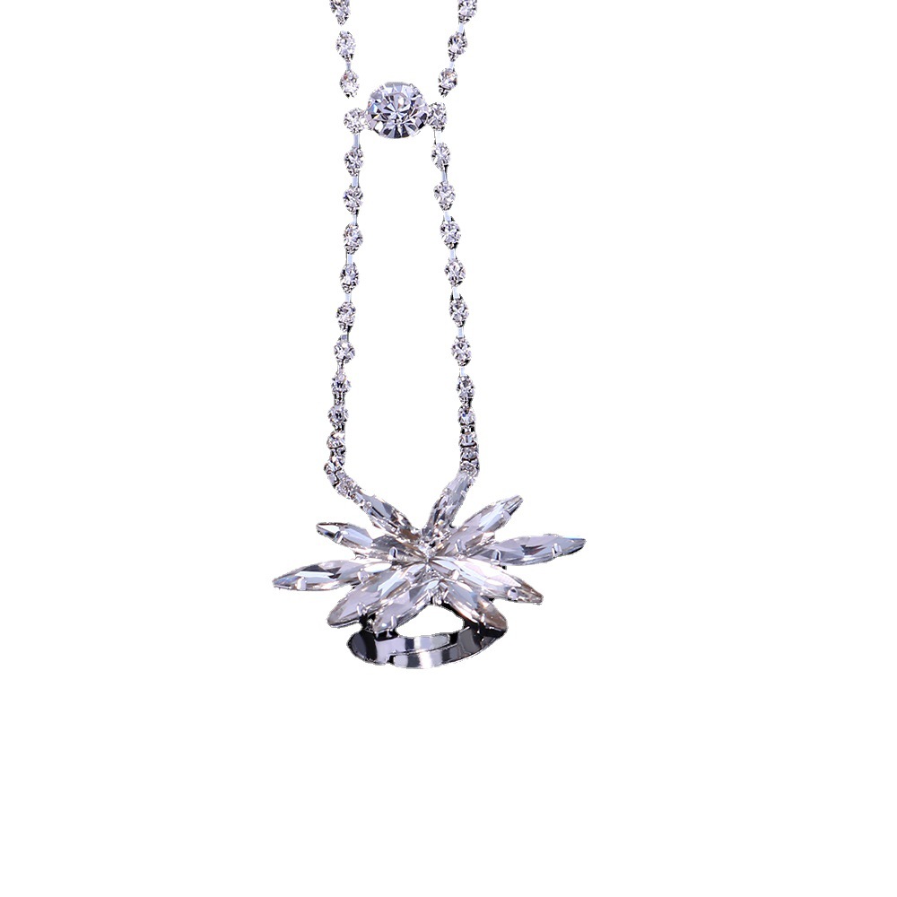 Women's Fashion Full Diamond Flower Chain