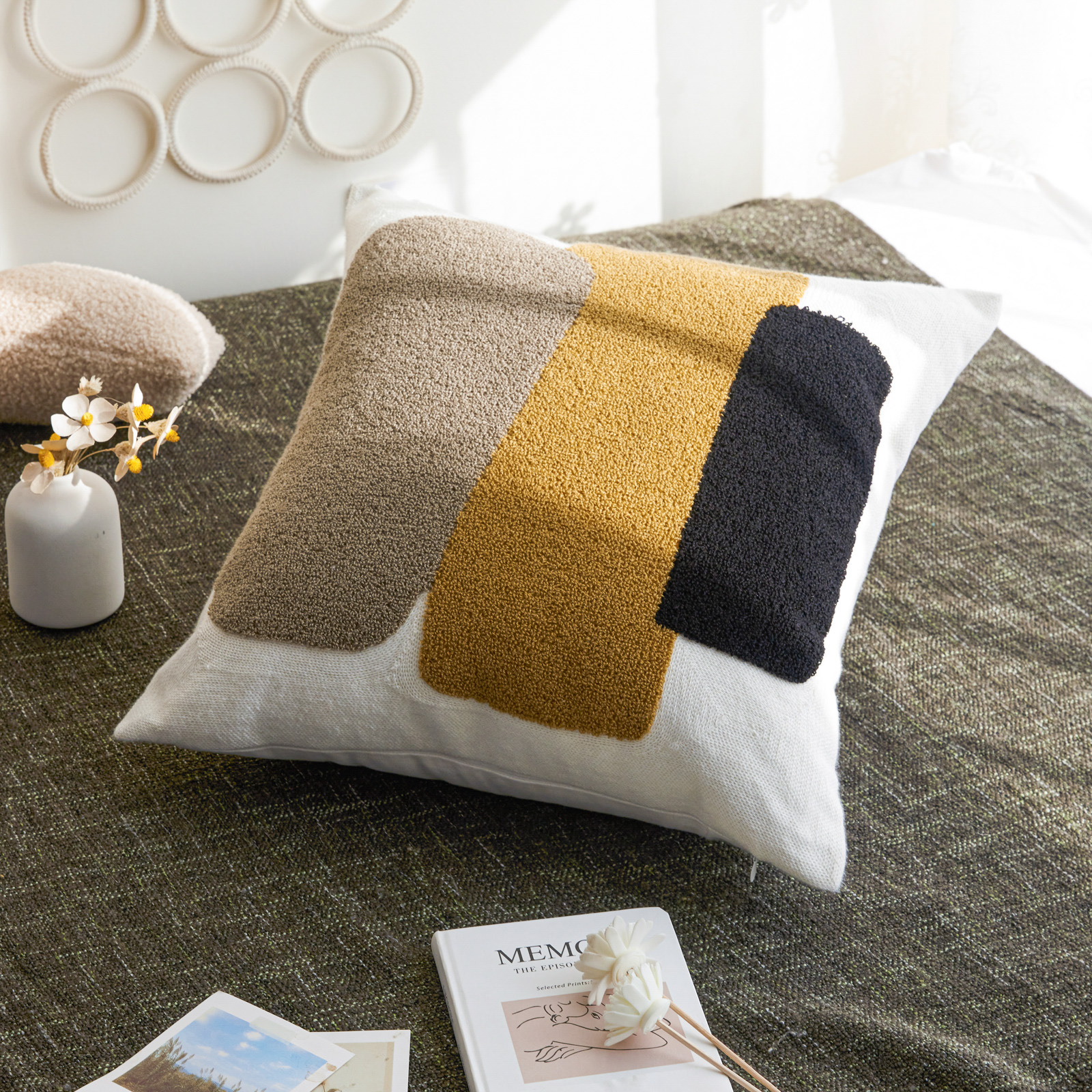 Title 5, Bohemian Tufted Sofa Cushion Pillow Cover