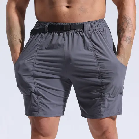 Athletic Shorts for Men with Pockets and Elastic Waistband