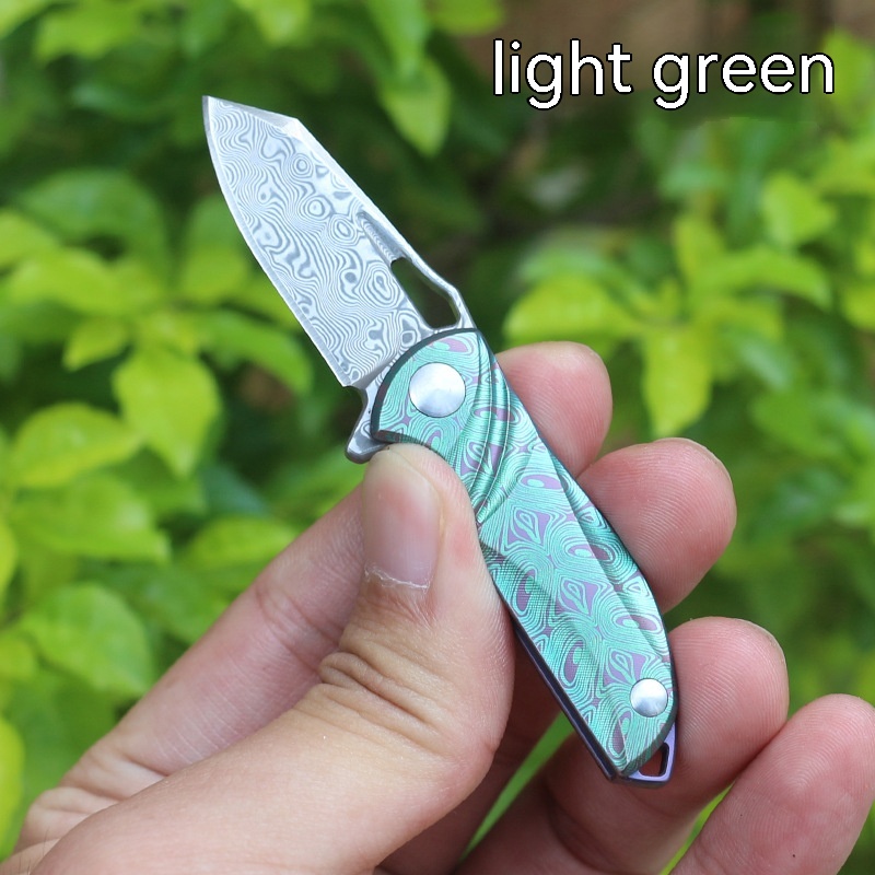 Title 2, Mini Damascus Folding Knife Gift