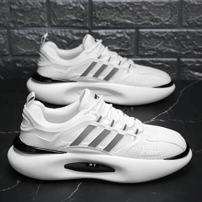 Men's Casual Versatile Mesh Breathable Running Sneakers - White