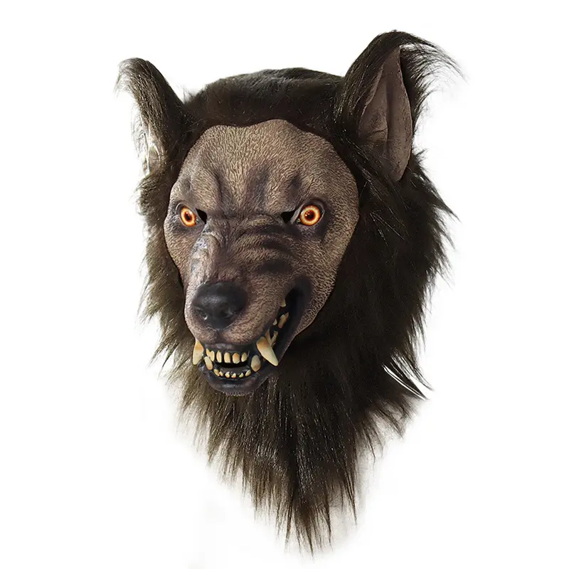 Werewolf Costume Party Mask Halloween Simulation Animal Rotate Headwear