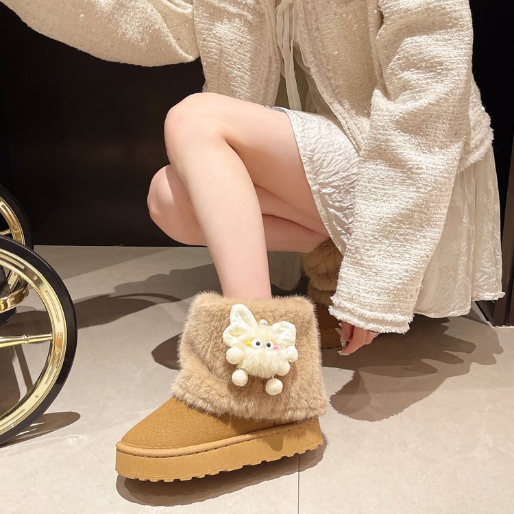 Faux Suede Platform Snow Boots, picture 3 of 3