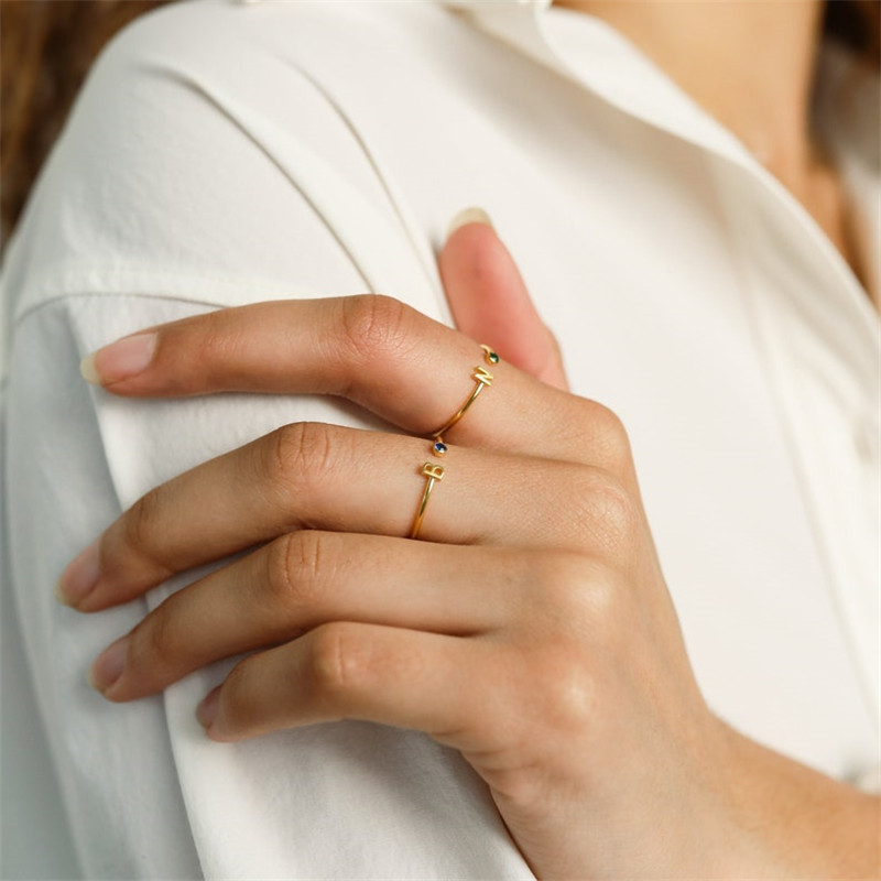 European And American Fashion Color Retention Couple Ring